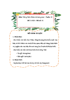 Bài tập cuối tuần Tiếng Việt lớp 4 Chân trời sáng tạo Tuần 22