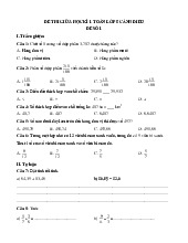 Đề thi giữa học kỳ 1 môn Toán lớp 5 năm học 2024 - 2025 | Bộ sách Cánh diều