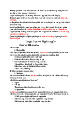 Tóm tắt Logic học đại cương - Chương 1 và 2: Khái niệm và Phán đoán