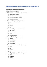 Trọn bộ 149+ bài tập ngữ pháp tiếng Anh có đáp án chi tiết | English 1 (TĐT) | Đại học Tôn Đức Thắng