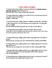 Vấn Đáp Tổng Hợp Aspirin + kiểm Định Aspirin - Y tế - Sức khỏe |  Đại học Y Hà Nội