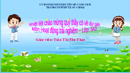 Giáo án điện tử Hoạt động trải nghiệm 3 Cánh diều: An toàn trong cuộc sống