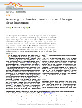 Assessing Climate Change Risks for Foreign Direct Investment (FDI)  môn Marketing căn bản | Trường đại học Mở Hà Nội