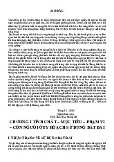 Giáo trình Quy hoạch phân bổ sử dụng đất môn Quy hoạch sử dụng và bảo tồn tài nguyên | Đại học Kinh tế Quốc Dân
