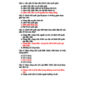 Câu hỏi về lãnh thổ và biển đảo quốc gia - Phần 1