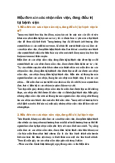 Mẫu đơn xin xác nhận nằm viện, đang điều trị tại bệnh viện