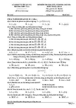 Đề học kỳ 1 Toán 10 năm 2023 – 2024 trường THPT Ỷ La – Tuyên Quang
