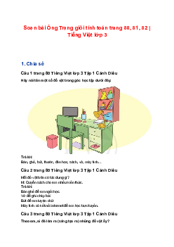 Soạn bài Ông Trạng giỏi tính toán trang 80, 81, 82 | Tiếng Việt lớp 3 Cánh diều
