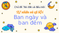 Giáo án điện tử Tự nhiên và xã hội 1 bài 29 Chân trời sáng tạo : Ban ngày và ban đêm