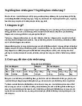 1kg bằng bao nhiêu gam? 1kg bằng bao nhiêu lạng?