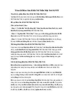 Tóm tắt Đăm Săn đi bắt Nữ Thần Mặt Trời Ngữ Văn 10 sách Kết Nối Tri Thức