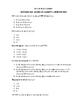 Ôn tập trắc nghiệm  môn kịch bản asp/php/javascript và thiết kế web  | Trường đại học kinh doanh và công nghệ Hà Nội