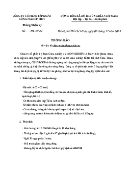 Bài tập về nhà 1 | Nghiệp Vụ Thư Ký Văn Phòng  | Đại học Khoa học Xã hội và Nhân văn, Đại học Quốc gia Thành phố HCM