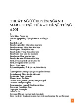 Tổng hợp Thuật ngữ chuyên ngành Marketing từ A - Z bằng Tiếng Anh | Trường Đại học Kinh Tế Quốc Dân
