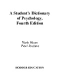 Sách giáo trình A Student's Dictionary of Psychology, 4th Edition môn Tâm lý học | Đại học Thái Nguyên