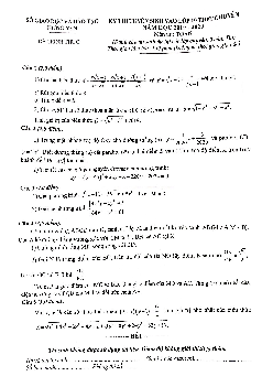 Đề Toán tuyển sinh vào 10 chuyên năm 2019 – 2020 sở GD&ĐT Hưng Yên
