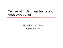 Tổng hợp bài giảng môn Toán chuyên đề| Bài giảng môn Toán chuyên đề| Trường Đại học Bách Khoa Hà Nội