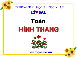 Giáo án điện tử Toán 5 Cánh diều: Hình thang