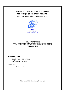Báo cáo đề tài Tìm hiểu MongoDB - Nhập môn công nghệ phần mềm | Trường Đại học CNTT Thành Phố Hồ Chí Minh