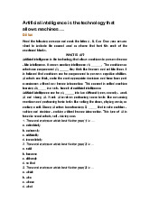 Artificial intelligence is the technology that allows machines …