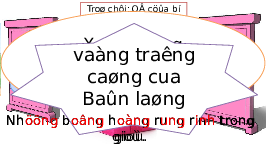 Giáo án điện tử Tiếng việt 1 bài 61 Chân trời sáng tạo: Học vấn: ong, ông, ung, ưng