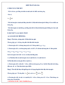 Chuyên đề diện tích tam giác
