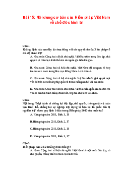 Trắc nghiệm Kinh tế và Pháp luật 10 Bài 15 | Kết nối tri thức