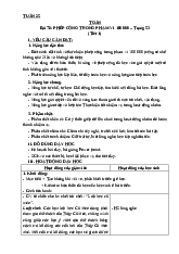 Kế hoạch bài dạy Tuần 25 - Toán 3 CD