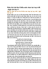 Phân tích bài thơ Chiều xuân chọn lọc hay nhất - Ngữ văn lớp 11