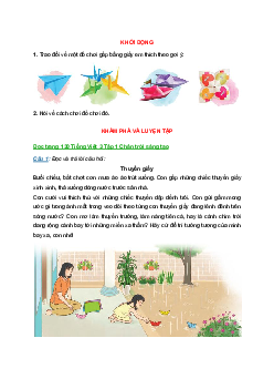 Tiếng Việt 3 trang 130, 131, 132, 133 Bài 4: Thuyền giấy | Chân trời sáng tạo