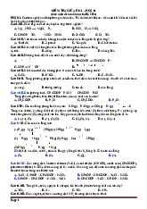 Đề kiểm tra giữa HK1 môn Hoá 11 (theo mẫu đề minh hoạ của Bộ 2025)