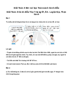 Giải Toán lớp 4 Bài 25: Em vui học Toán| Cánh diều