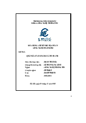 Đề cương báo cáo công nghệ phần mềm | Trường đại học Điện Lực