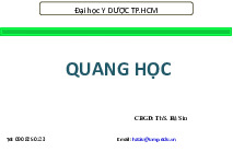 Bài giảng môn Vật lý lý sinh Chương 5: Quang học | Trường Đại học Y dược Thành phố Hồ Chí Minh