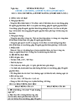 Giáo án Đạo Đức lớp 4 Tuần 6,7,8 | Chân trời sáng tạo