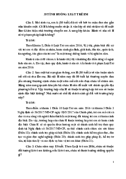 35 tình huống Luật trẻ em | Đại học Quảng Nam