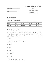 TOP 4 đề thi giữa kỳ học kỳ 1 môn Tiếng Việt lớp 1 năm học 2024 - 2025 | Bộ sách Kết nối tri thức