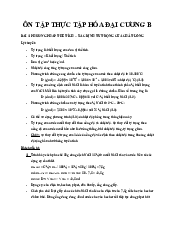 Ôn tập Thực hành - Hóa Đại cương 2 | Trường Đại học Khoa học Tự nhiên, Đại học Quốc gia HCM