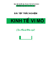 Trắc nghiệm Kinh tế Vi mô | Trường Đại học Kinh Tế - Luật, Đại học Quốc gia Thành phố Hồ Chí Minh