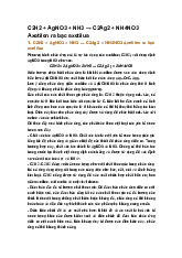 C2H2 + AgNO3 + NH3 → C2Ag2 + NH4NO3 Axetilen ra bạc axetilua