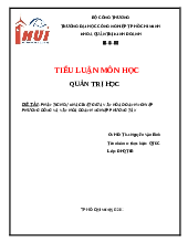 Phân tích sự khác biệt giữa văn hóa doanh nghiệp Phương Đông và văn hóa doanh nghiệp Phương Tây | Tiểu luận môn Quản trị học |Trường Đại học Công nghiệp TP. Hồ Chí Minh