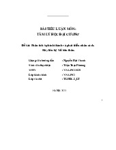 Tiểu luận môn Tâm lý học đại cương - Trường Đại học lao động -  xã hội.