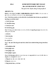 Đề thi thử tốt nghiệp THPT 2025 môn Giáo dục Kinh tế và Pháp luật bám sát đề minh họa - Đề 40