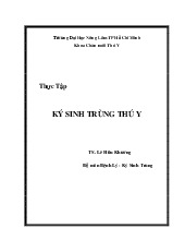 Báo cáo thực tập Ký sinh trùng thú y | Trường Đại học Nông Lâm thành phố Hồ Chí Minh