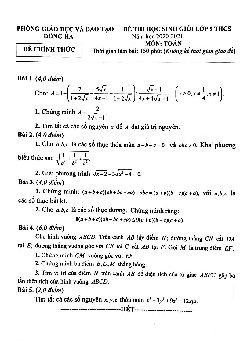Đề thi học sinh giỏi Toán 9 năm 2020 – 2021 phòng GD&ĐT Đông Hà – Quảng Trị