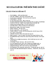 500 COLLOCATION  PHỔ BIẾN THEO CHỦ ĐỀ