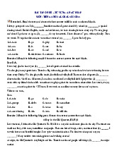 Bài tập Từ vựng và Ngữ pháp Tiếng Anh 6 - Global Success | Ôn hè Anh 6