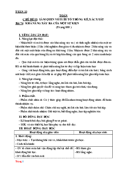 Giáo án Toán 3 Kết nối tri thức (KNTT) tuần 33