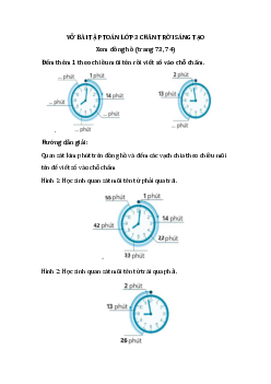 Giải Vở bài tập Toán lớp 3 Chân trời sáng tạo: Xem đồng hồ (trang 73, 74)