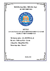 Cơ sở lý luận của quan điểm toàn diện và vấn đề đặt ra ở Việt Nam hiện nay | Bài thảo luận triết học Mác Lênin